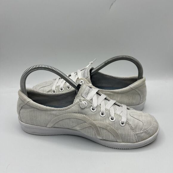 Skechers Shoes Womens Size 7 Madison Ave Take A Walk Sneakers White Canvas 23958 - Picture 6 of 12